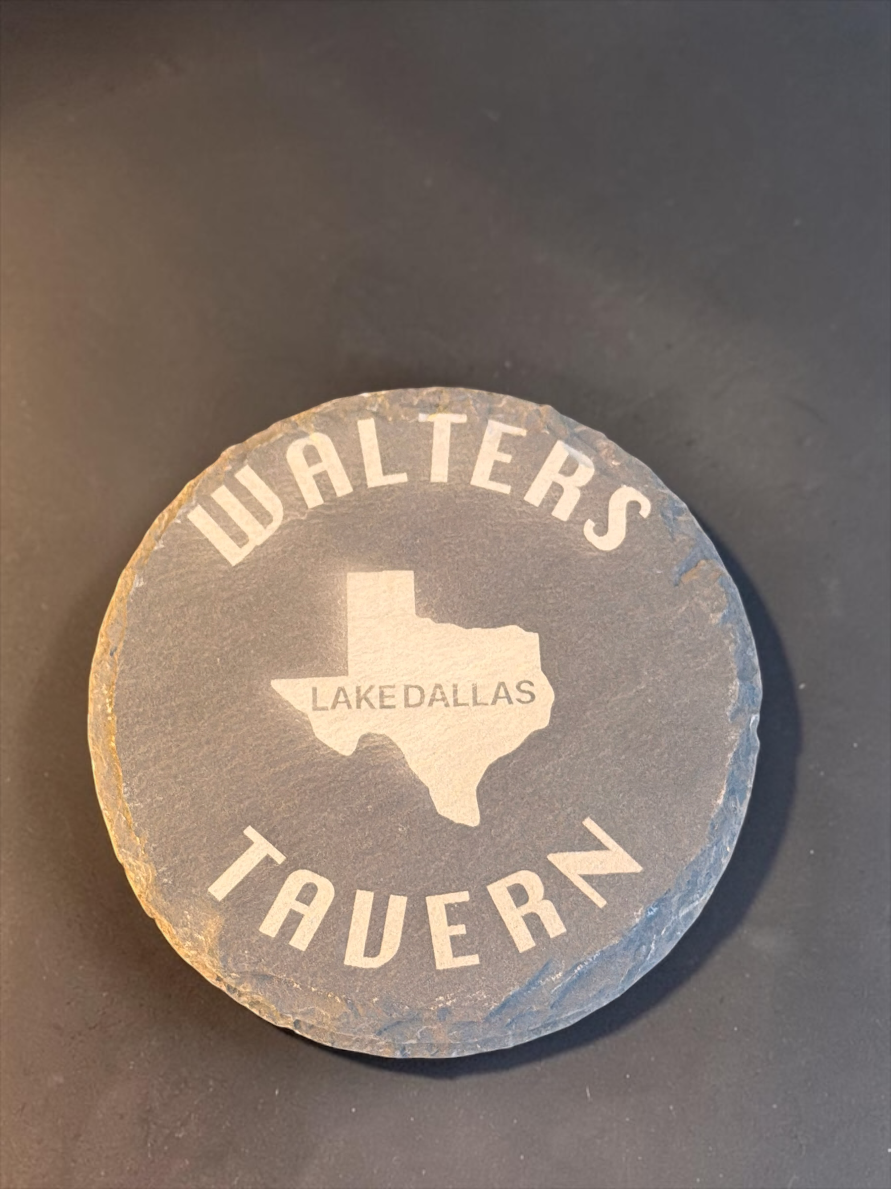 Custom Laser Engraved Slate Coaster