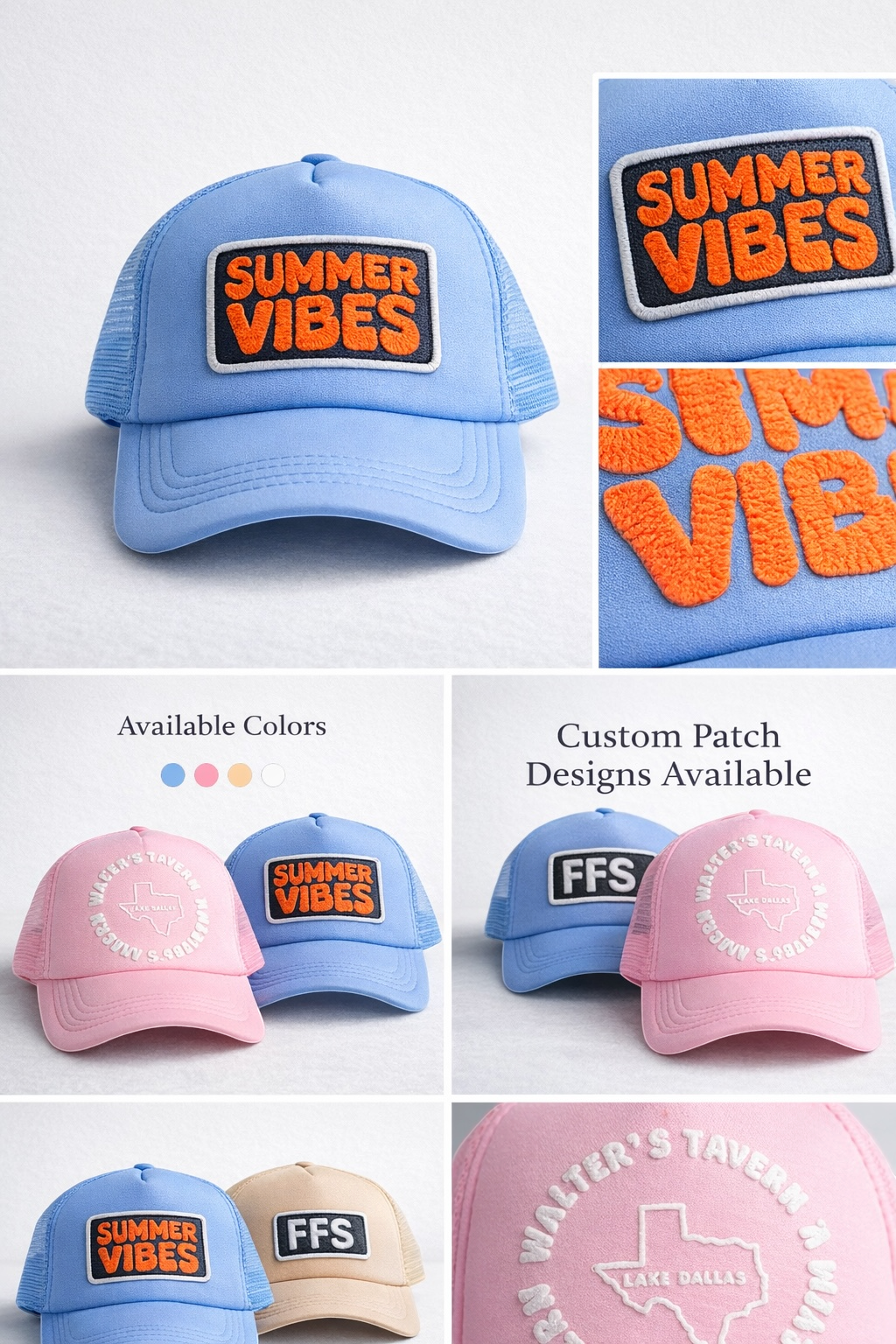 Custom Iron-On Patch Trucker Hat